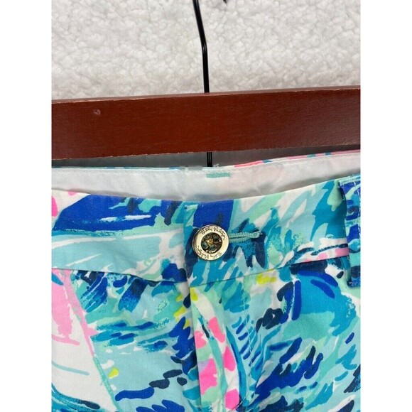 Lilly Pulitzer Callahan Shorts Women’s 0 Sparkling Blue Hey Bay Bay 5” Inseam - Picture 6 of 10